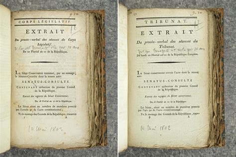 Conseil Des Cinq Cents Corps Legislatif Tribunat Livre Rare Book