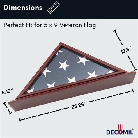 Decomil 5x9 Burialfuneralveteran Flag Elegant Display Case Etsy