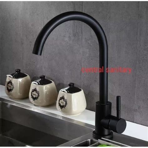 Jual Kran Kitchen Sink Meja Panas Dingin Hitam Black Keran Bak Cuci