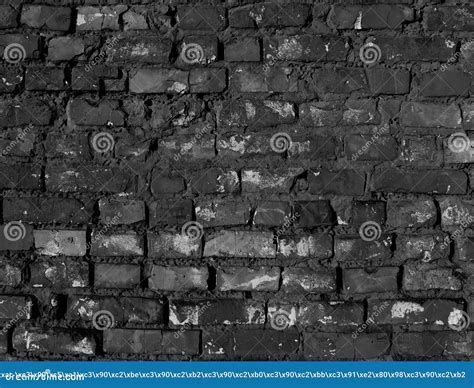 Old Crack Dark Brick Wall Surface Bricks Texture Stock Photo Image