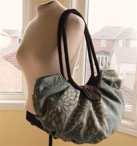 Large Brown Canvas Hobo Bag Pleated Stylish Shoulder Bag On Luulla