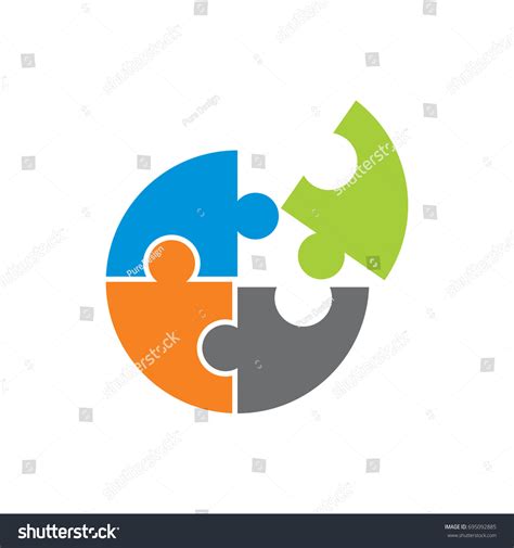 Puzzle Logo Stock Vector Royalty Free 695092885 Shutterstock