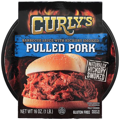 Curlys Hickory Smoked Pulled Pork With Barbecue Sauce 16 Oz Walmart