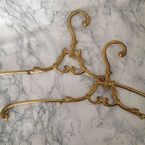 Vintage Delicate Brass Clothes Hangers Antique Brass Coat Etsy