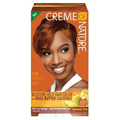 Creme Of Nature Moisture Rich Hair Color C Spiced Red Kit Walmart