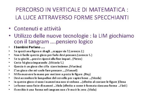 Il Curricolo In Verticale Di MATEMATICA Un Percorso