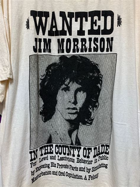 Wanted Jim Morrison T Shirt Doors Dade County Jail As Is Boardwalk