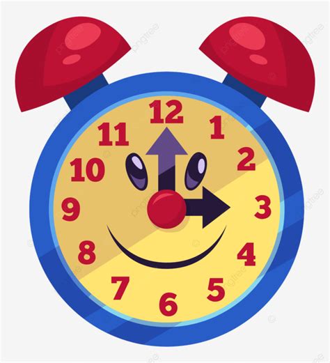 Cartoon Alarm Clock Clipart Png Images Alarm Clock Face Cartoon Happy Colorful Up Fun Png