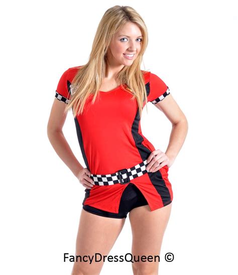 Sexy 2 Piece F1 Yellow Racer Girl Fancy Dress Pit Lane Costume Size 8