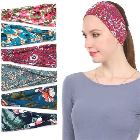 Sea Team 6 Pack Womens Sport Headbands Yoga Hairbands