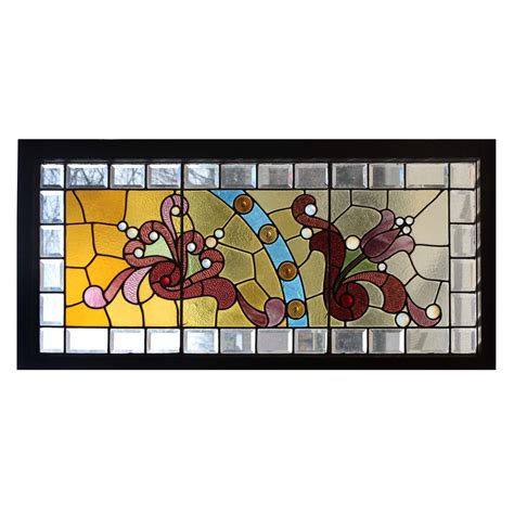 Rare Antique American Stained Glass Window Early 1900s