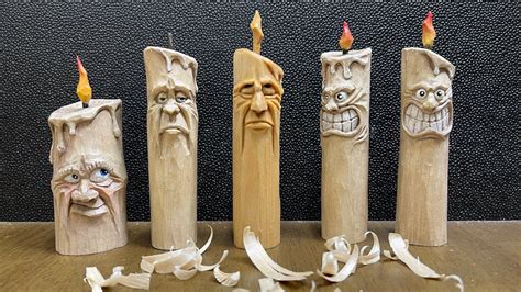 Woodcarving Carve A Candle Man Simple Wood