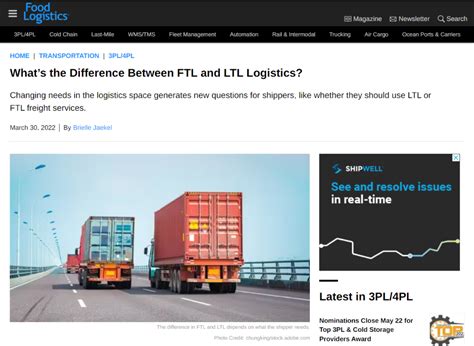 Whats The Difference Between FTL And LTL Logistics TA