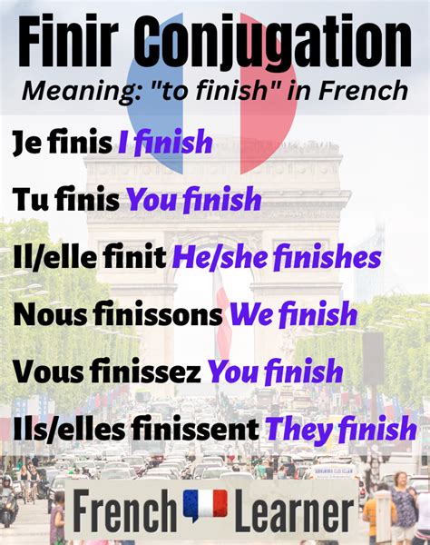 Repousser néant éthique finir conjugation french passe compose effet la