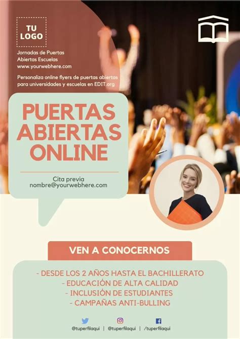 Flyers De Jornada De Puertas Abiertas Para Escuelas