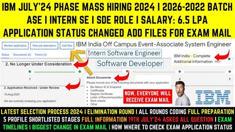 Ibm Biggest Hiring Batch Application Status Changed Add