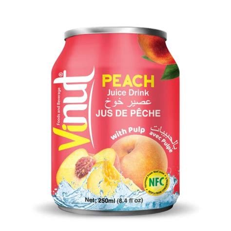 Indulge In The Healthy Goodness Of Vinut Peach Juice Drink With Pulp