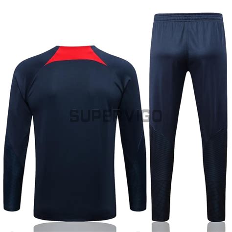 Sudadera De Entrenamiento PSG 2022 2023 Kit Azul Marino Rojo SuperVigo