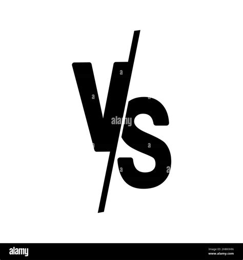 ICONO De Logotipo De Vector VS Versus Letras Aislado Sobre Fondo Blanco