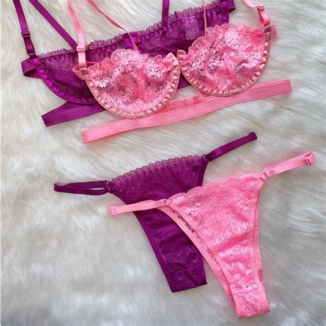 Kit Conjunto Sensual Lingerie Gringa Em Renda Shopee Brasil