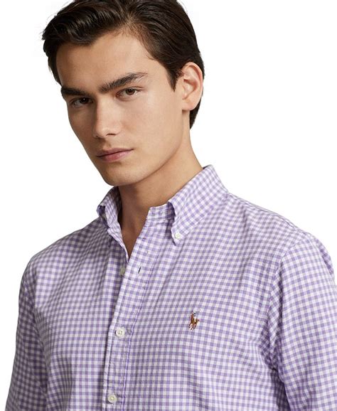 Polo Ralph Lauren Mens Classic Fit Gingham Oxford Shirt Macys