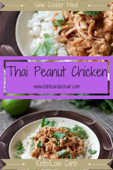 Thai Peanut Chicken Table And A Chair