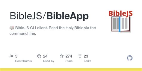 github biblejsbibleapp book biblejs cli client read  holy