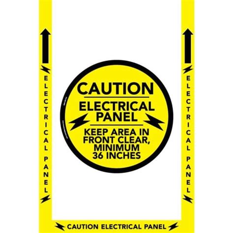 Slip Resistant Floor Decal Kit Mil Caution Electrical Panel Visual