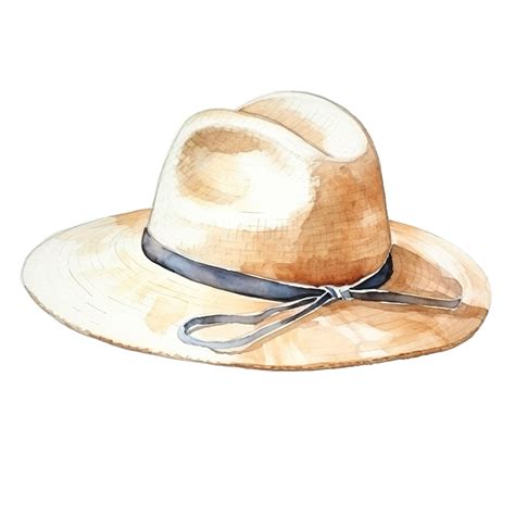 Sombrero De Paja De Acuarela Png El Verano Paja Sombrero Png Imagen