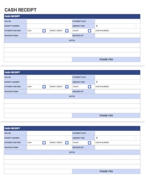 Cash Receipt Template Free Word Templates