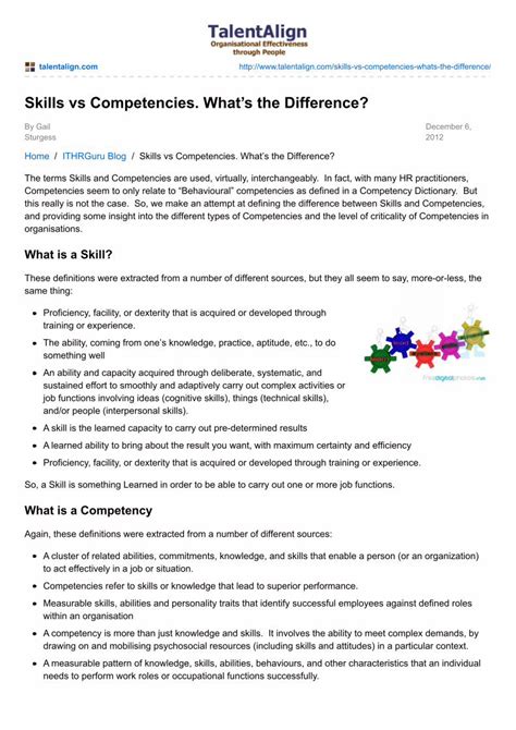 Pdf Skills Vs Competencies Whats The Difference Dokumen Tips