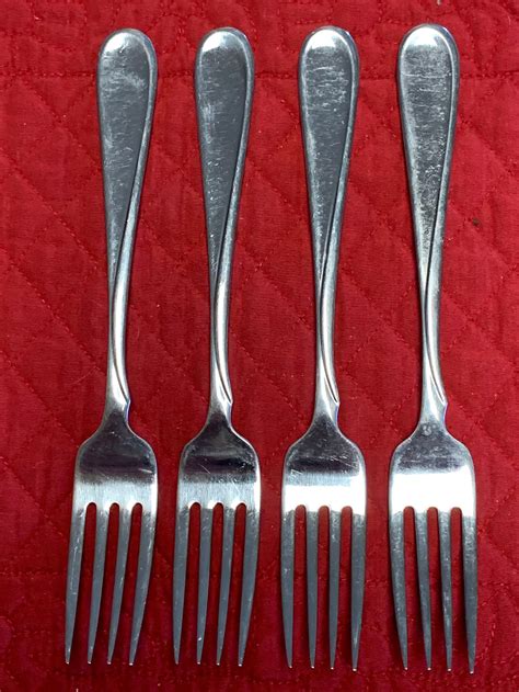 Set Of 4 Oneida Flight Reliance Stainless Steel Dinner Forks Etsy