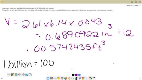 Solved How Many Cubic Feet Would A Billion Dollars Worth Of 100 Dollar