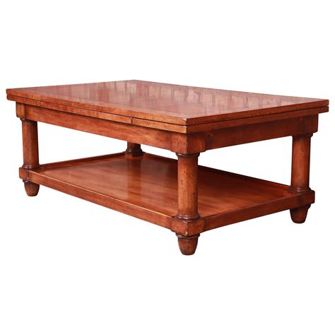 Carved French Country Square Coffee Table By Baker Furniture At 1stdibs