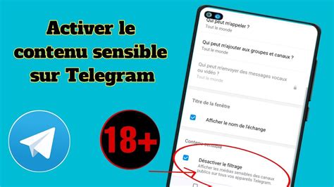 Comment Activer Le Contenu Sensible Sur Telegram 2024 Contenu