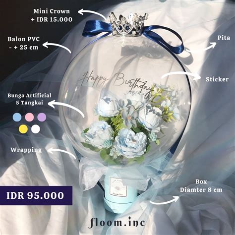 Jual PO H 1 Flower Balloon Bloom Box Bouquet Bunga Magical Bubble