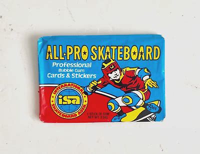 Vintage Donruss Isa All Pro Skateboard Cards Stickers Wax Pack