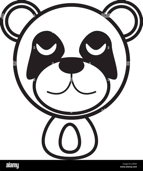 Outline Panda Head Animal Stock Vector Image And Art Alamy