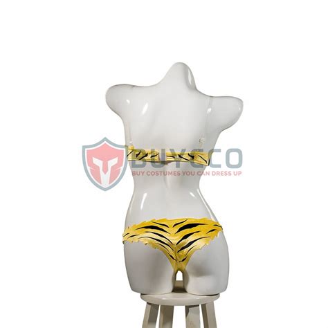 Urusei Yatsura Lum Cosplay Costume Yellow Tiger Print Bikini Suits
