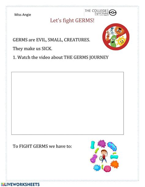 Lets Fight Germs Worksheet Live Worksheets