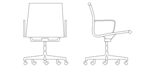 Bloques Autocad Gratis De Silla Oficina Aluminium En Alzado