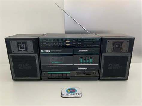 Philips D8484 Ghetto Blaster Boombox Vintage Tb Radio Cassette Recorder Rétro Eur 5490