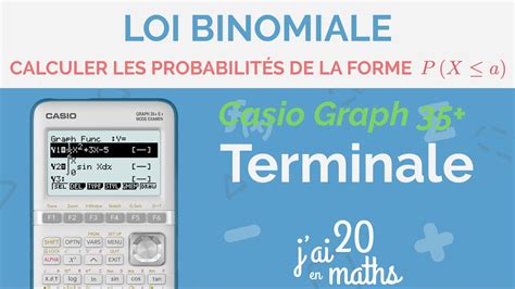 Calculer Les Probabilit S De La Forme P X A Avec La Casio Graph