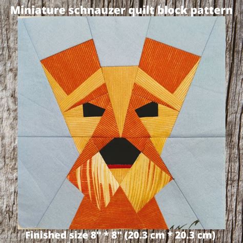 Great Dane Quilt Block PDF Pattern 4 Versions In Technology Paper