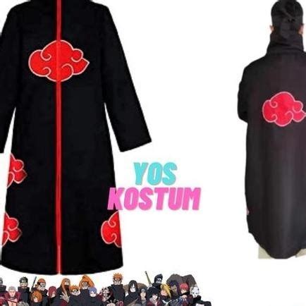 Jual Kostum Jubah Akatsuki Naruto Itachi Uchiha Dewasa Anime Cosplay