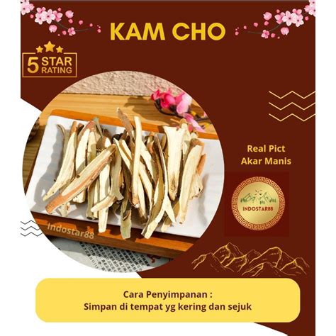 Jual AKAR MANIS ASLI PREMIUM LICORICE ROOT KAM CO GAN CAO 50