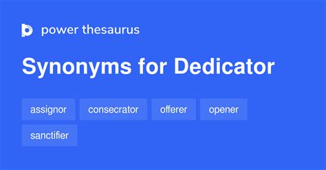 Dedicator synonyms - 67 Words and Phrases for Dedicator