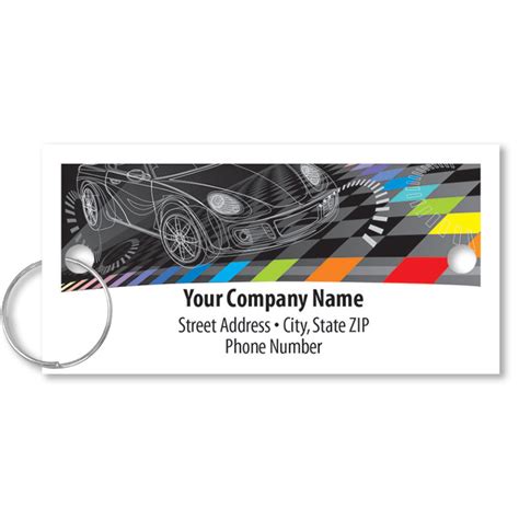 Personalized Full-Color Key Tags - Sketched Car | Personalized Products ...