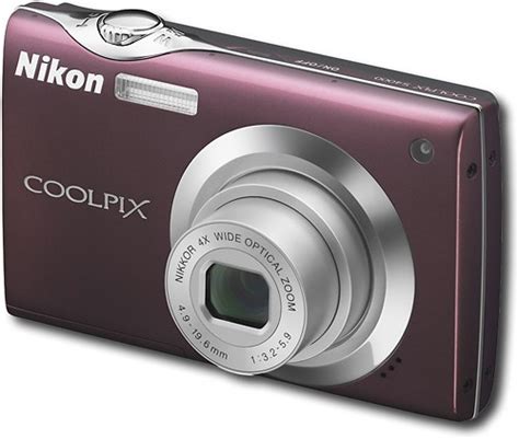 Best Buy Nikon Coolpix S4000 120 Megapixel Digital Camera Kit Plum S4000 Plum With 2gb Memory