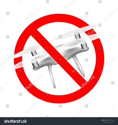 No Fly Drones Sign No Fly Stock Vector Royalty Free